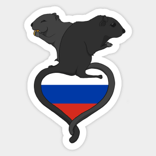 Gerbil Russia (dark) Sticker